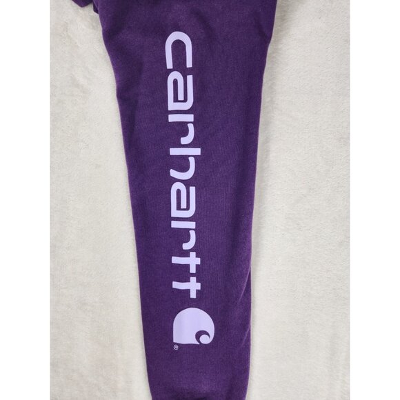Carhartt Youth Hoodie Size XL 14 Purple Sweatshirt Pullover Girls Boys - Picture 10 of 16